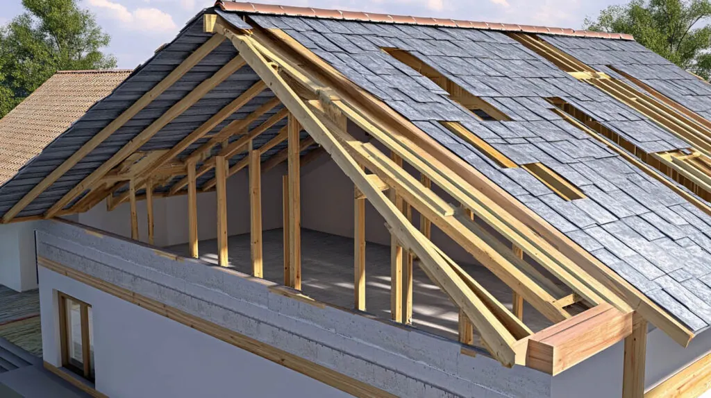 Which of the following is shown on a roof plan, Brehm Roofing