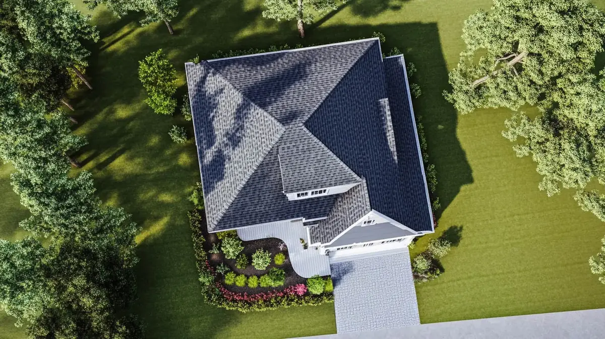 Which of the following is shown on a roof plan
