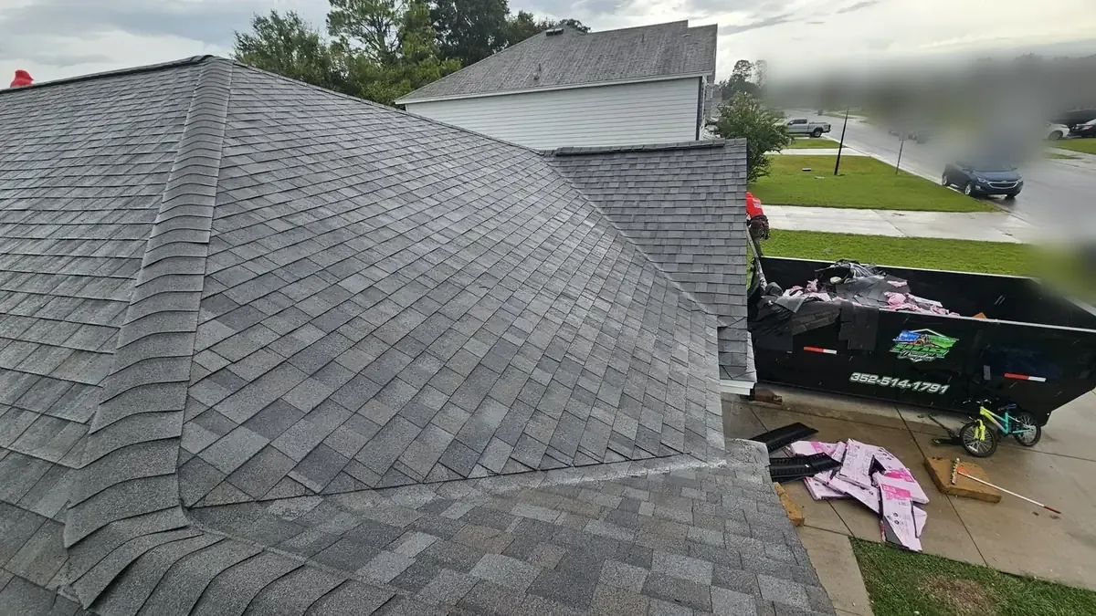 West Newberry Williamsburg Gray roof white drip edge